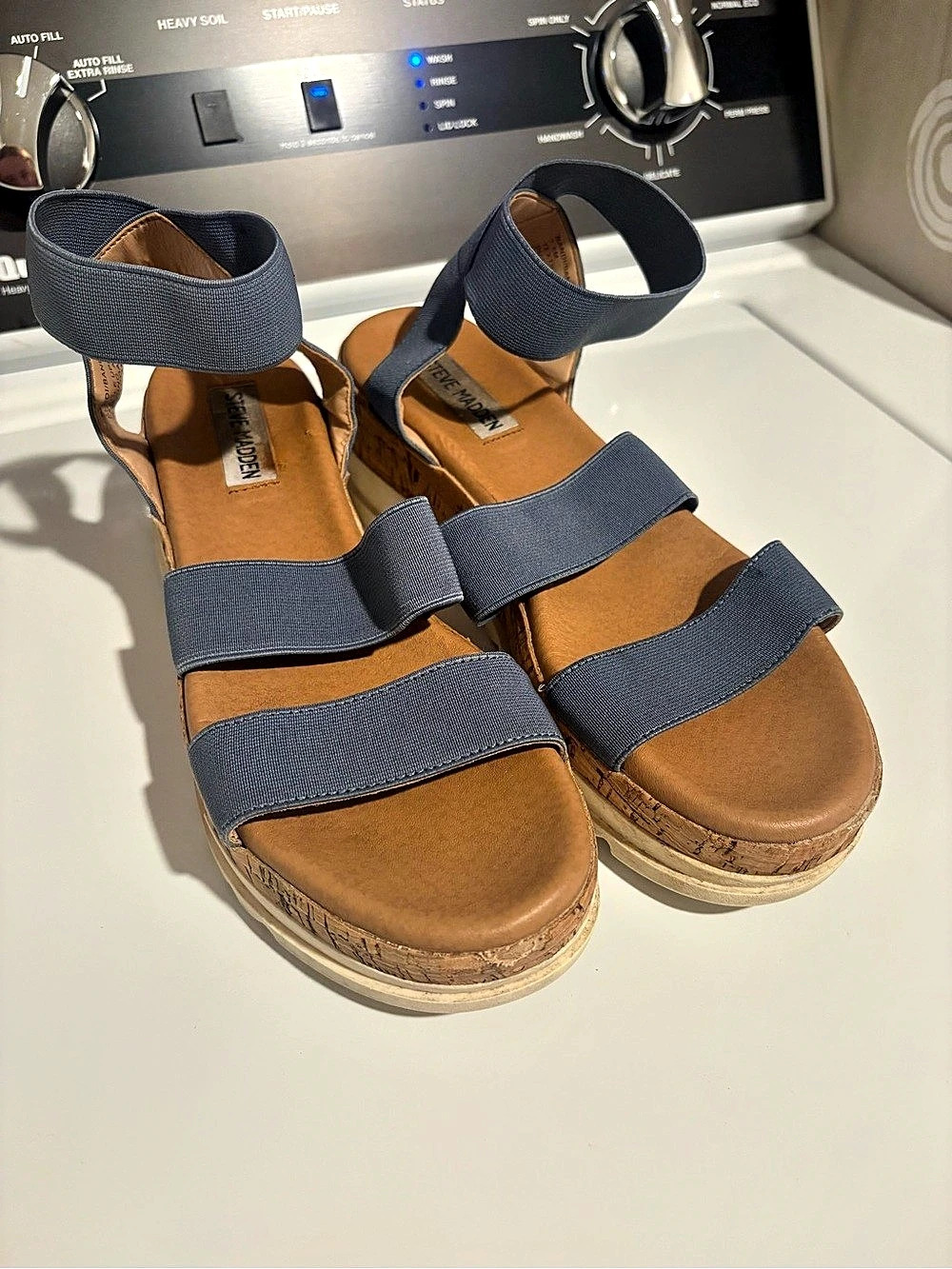 Steve Madden espadrille Platform Sandals in Blue